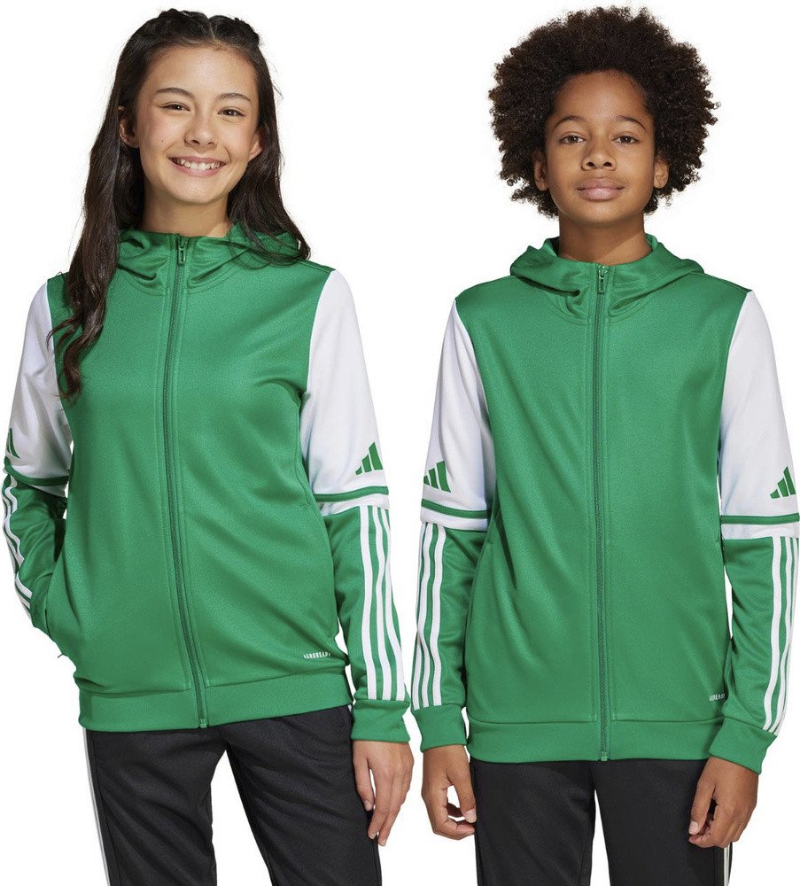 Bluza dla dzieci adidas Squadra 25 Hoody zielono-biała JP3163 164cm