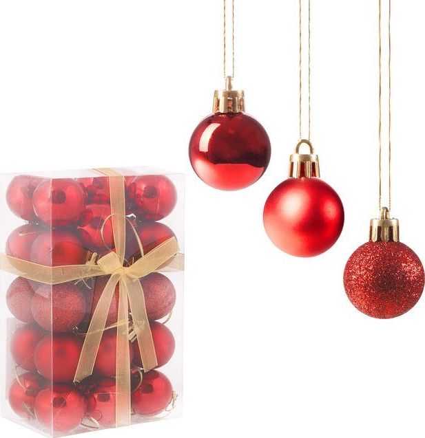 Springos Bombki choinkowe 3 cm na choinkę 30 szt. UNIWERSALNY