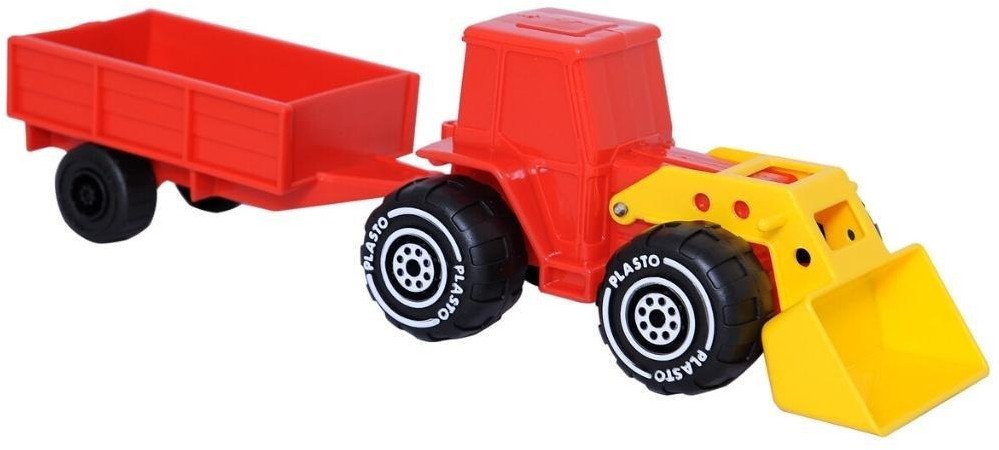 Traktor z ładowaczem i przyczepką 34cm