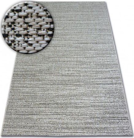Dywany Łuszczów DYWAN SZNURKOWY SIZAL FLOORLUX 20389 silver / black MELANŻ, 160x230 cm