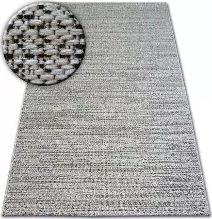 Dywany Łuszczów DYWAN SZNURKOWY SIZAL FLOORLUX 20389 silver / black MELANŻ, 160x230 cm