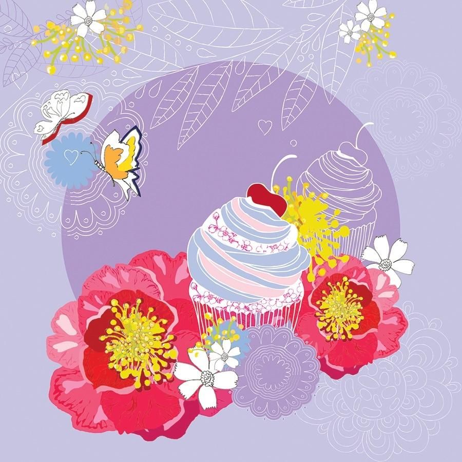 Clear Creation Karnet Swarovski kwadrat Babeczki (CL0712)