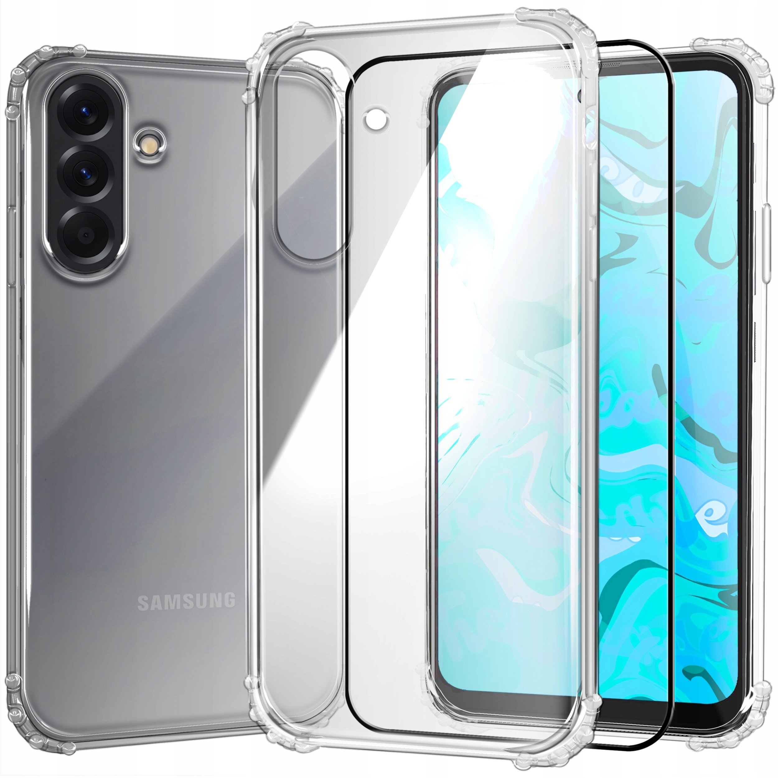 ETUI PANCERNE DO SAMSUNG GALAXY A56 5G | CASE SILIKON ANTI SHOCK SZKŁO 9H