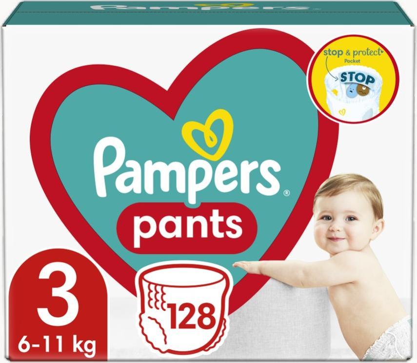 Pampers Pieluchomajtki Pants 3, 6-11 kg, 128 szt.