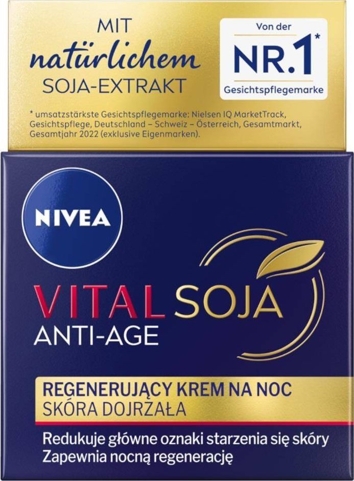 Nivea Vital Soja Anti-Age Regenerujący krem na noc do skóry dojrzałej 50ml