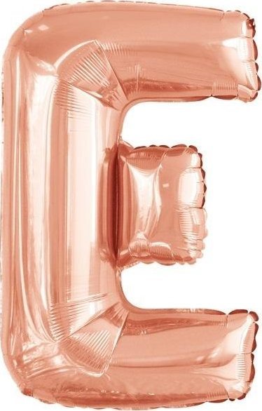 Balon foliowy litera E różowe złoto 56,5x86cm