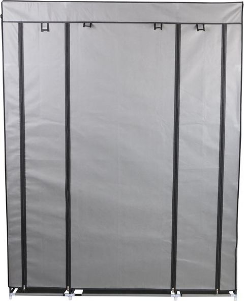 Saska Garden Szafa tekstylna, garderoba ciemno szara 175x133x43CM profil 13MM universal