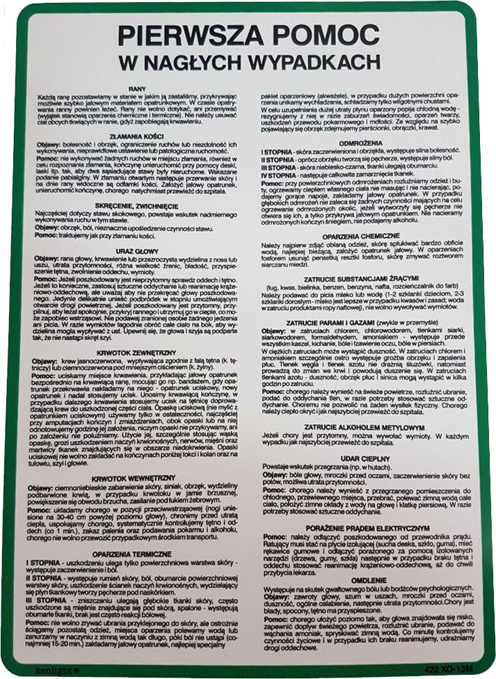 Mój dom Instrukcja 23 Bhp Pierwsza Pomoc Nagłych Wypadkach