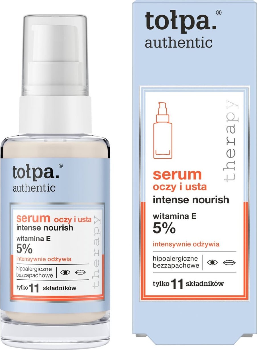 Tołpa TOŁPA Authentic Serum oczy i usta Intense Nourish - intensywnie odżywia (5% beta-witamina E) 30 ml