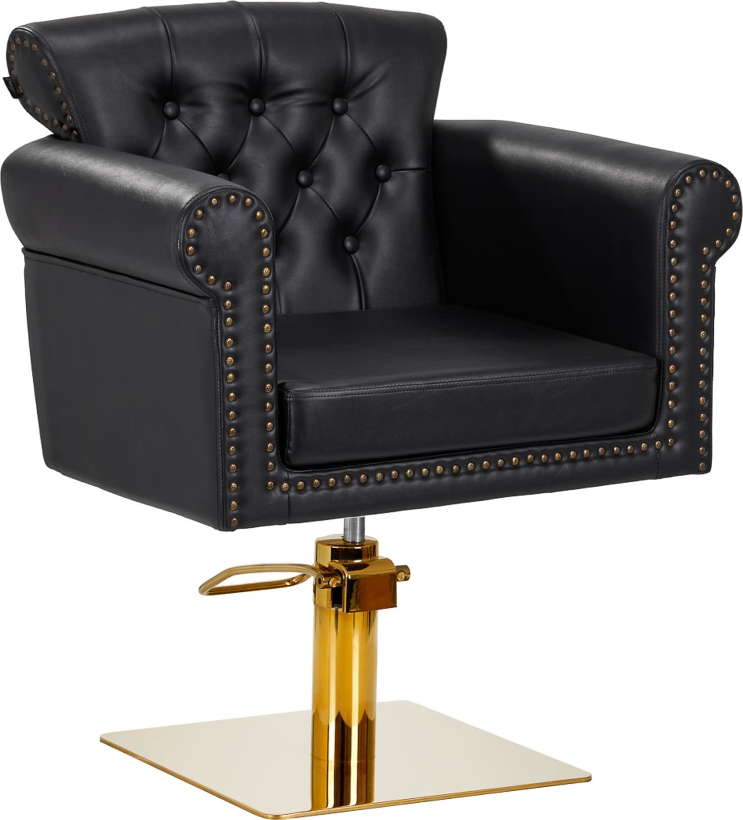 Activeshop Gabbiano fotel fryzjerski Berlin złoto czarny