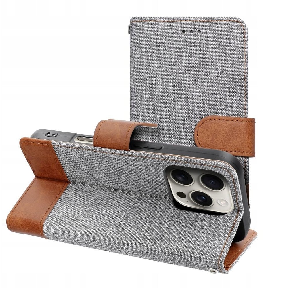 Kabura JEANS Book do IPHONE 17 Air szary
