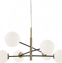 Lampa wisząca Azzardo Modernistyczna lampa wisząca Oviedo szklane kule złota biała