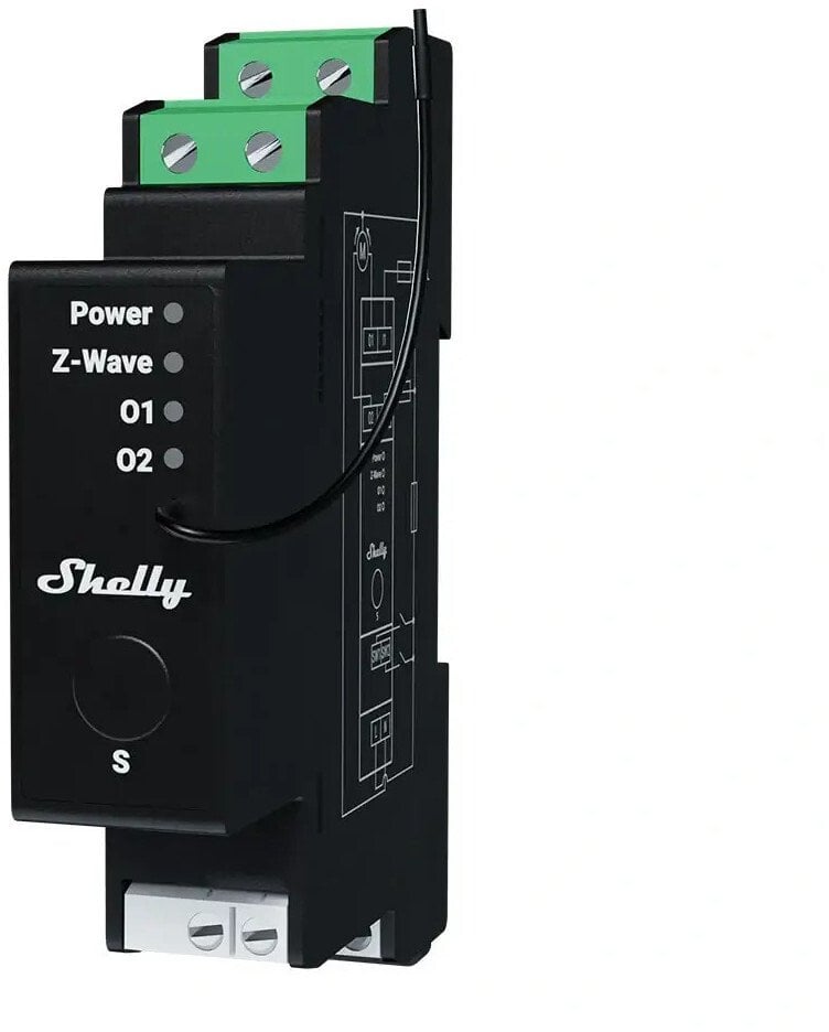 Inteligentny sterownik na szynę DIN Z-Wave Shelly Wave Pro Shutter LR