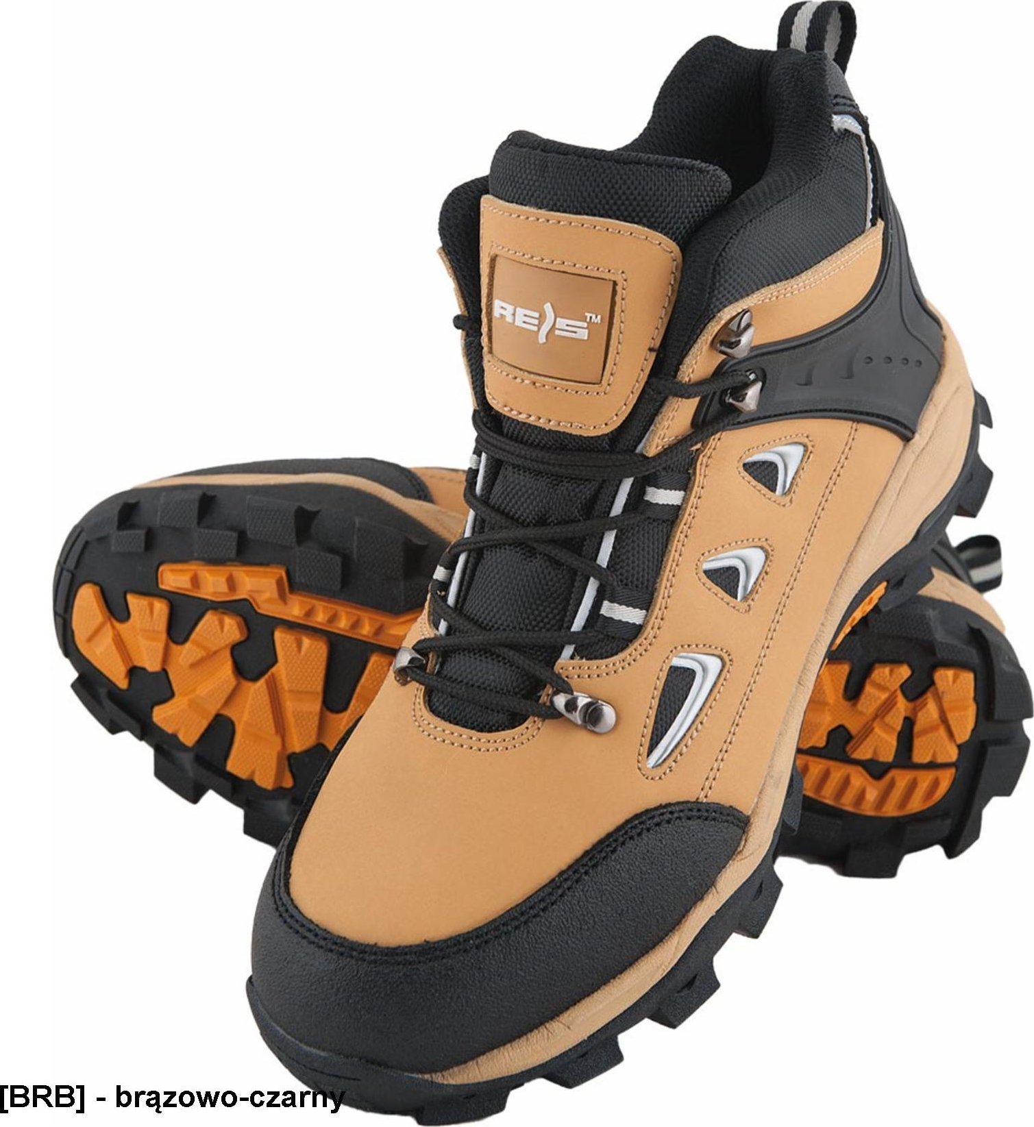 R.E.I.S. BRMOUNTAIN S1 SRC - nubukowe trzewiki robocze, stalowy podnosek, wkładka anty przekłuciowa 40