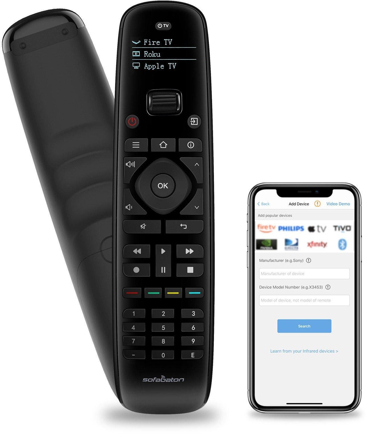 SofaBaton U2 - Uniwersalny pilot programowalny z wyświetlaczem OLED