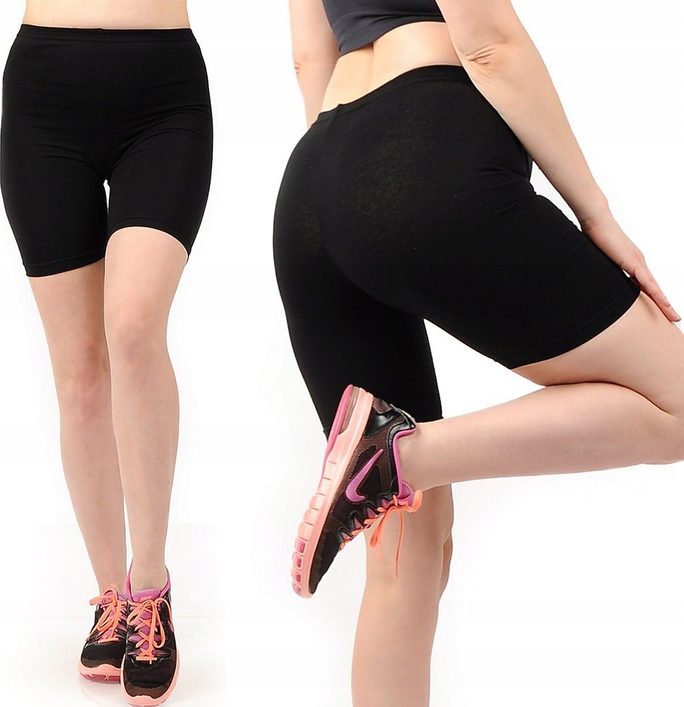 Legginsy damskie 1/2 Kolarki Krótkie Spodenki Czarne S