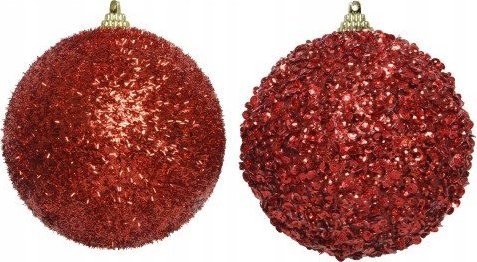 Kaemingk Bombka na choinkę nietłukąca czerwona 12 cm