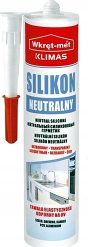 SILIKON NEUTRALNY SNE-310-BB KARTUSZ 310 ml BEZBARWNY WKRĘT-MET KLIMAS