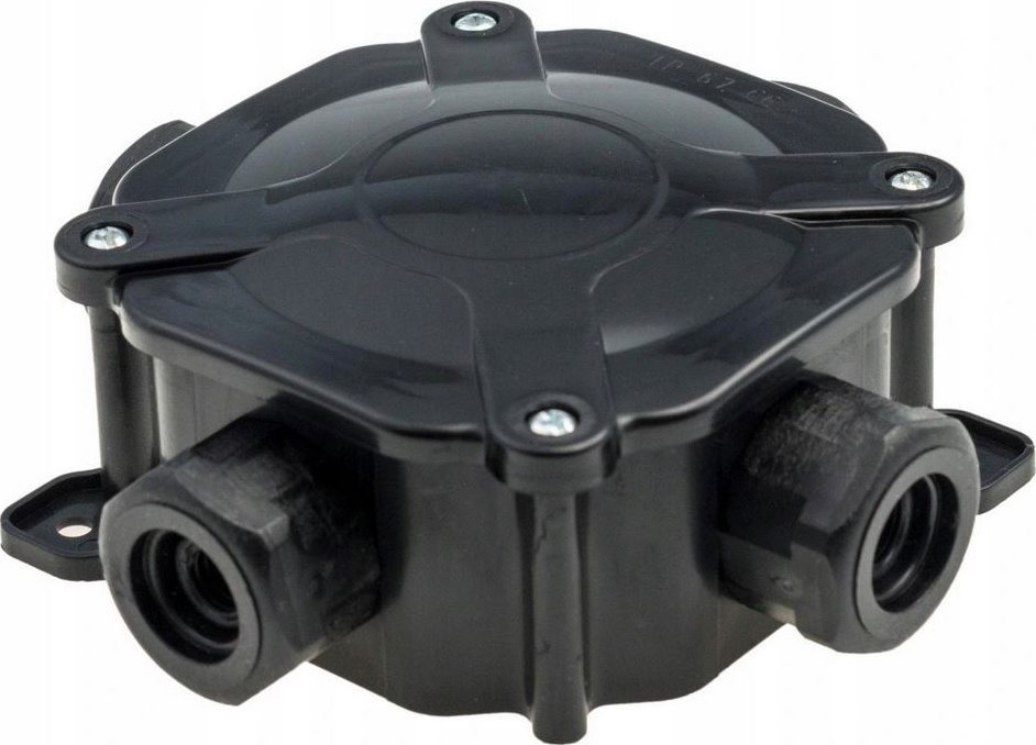 Pawbol Puszka instalacyjna Pawbol A.0036C hermetyczna, natynkowa PG16/5x6 mm2, IP67 czarna