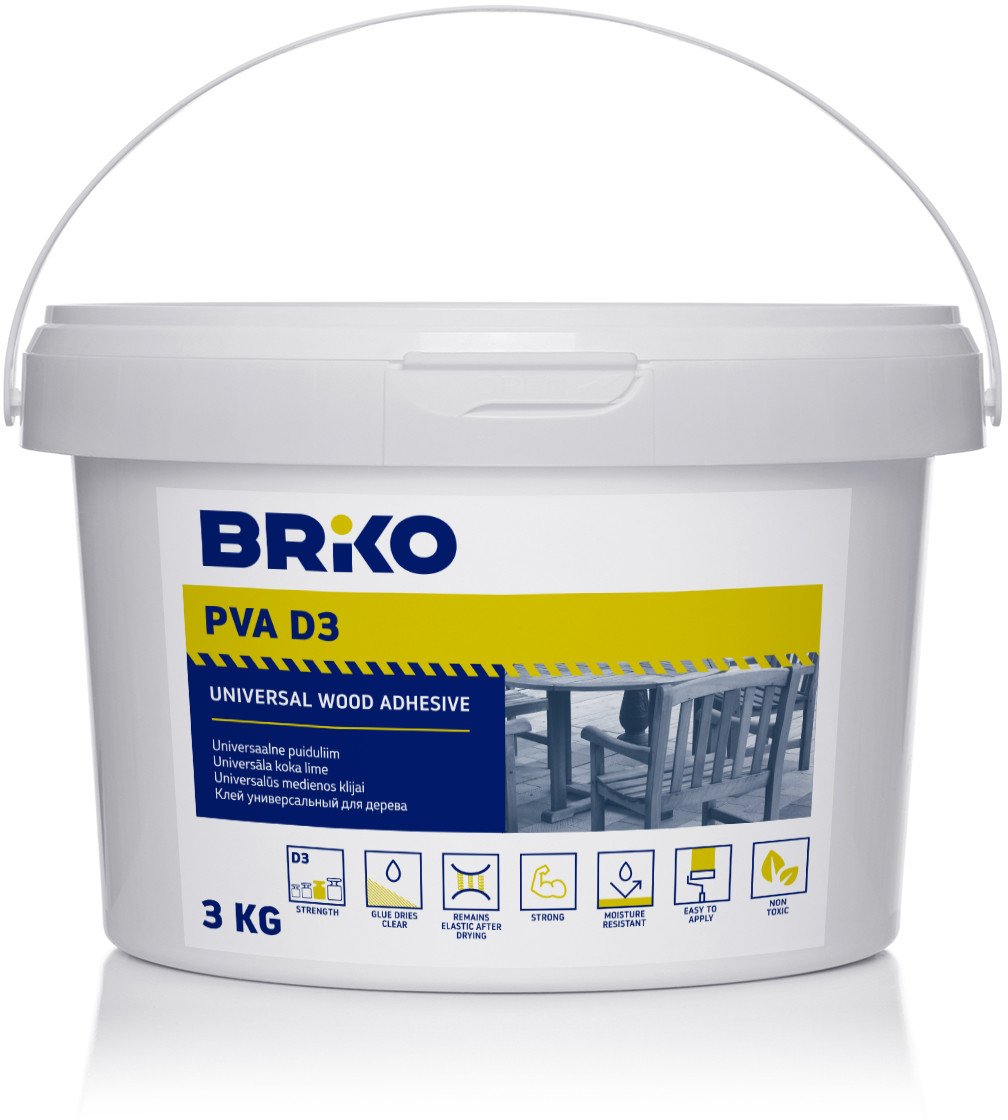 UNIVERSAL WOOD PVA D3 GLUE BRIKO (3 KG)