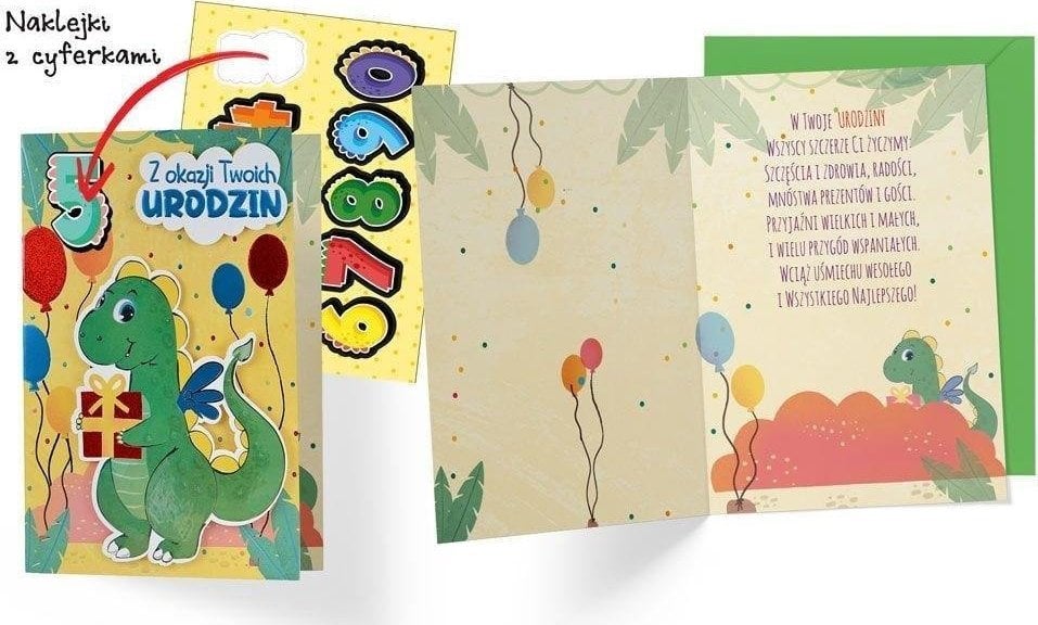 KUKARTKA KARNET DKP URODZINY DINO DKP-048