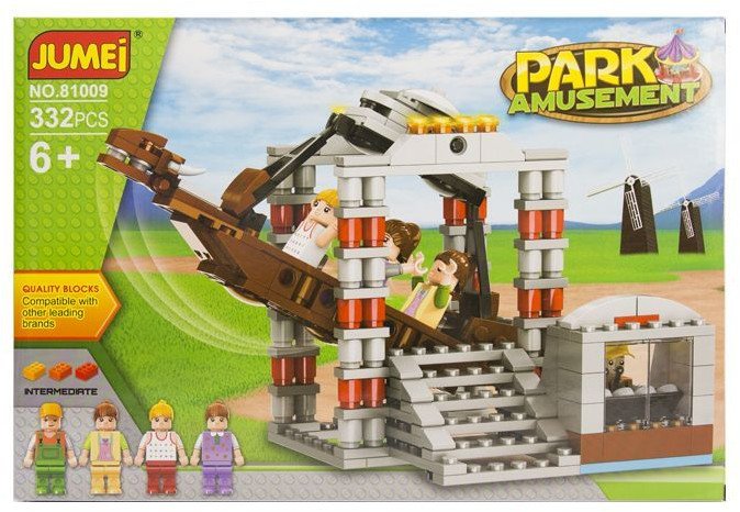 Klocki Jumei PARK ROZRYWKI 332 elementy, 38 x 26 cm