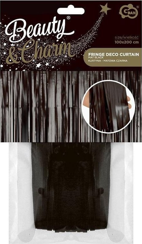 GoDan Kurtyna B&C matowa czarna 100x200cm