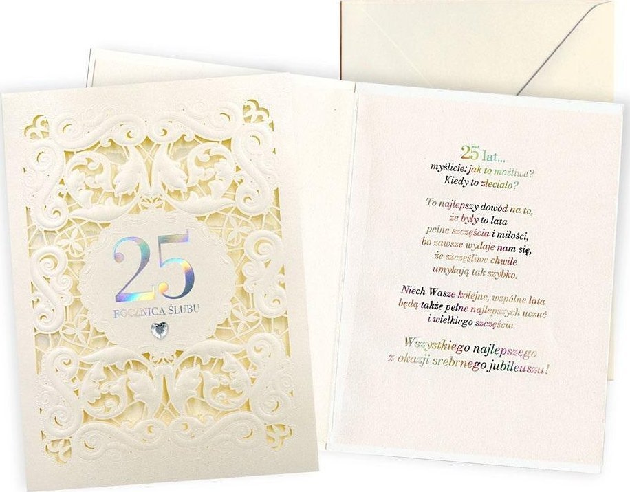 Karnet Rocznica ślubu 25