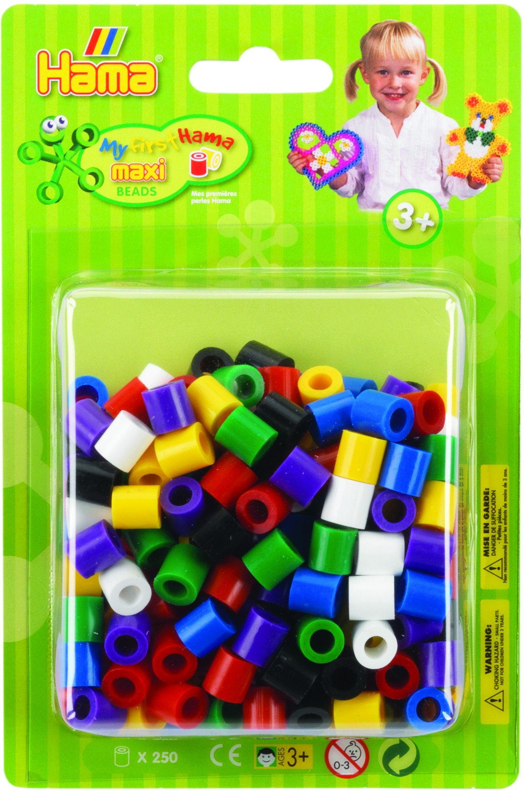 Hama maxi beads in blister 250 pcs. Mix