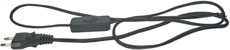 Emos Przewód przyłączeniowy wyłącznikiem KF-HK-1 H03VVH2-F 2x0,75 3m czarny (S09273)