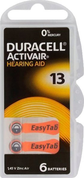 Duracell DURACELL 6sz Baterie Słuchowe 13 PR48 Activair B26
