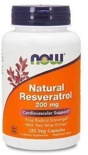 NOW Foods Natural Resveratrol 200mg 120 kapsułek