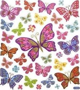 Naklejki wiosenne motyle 35szt