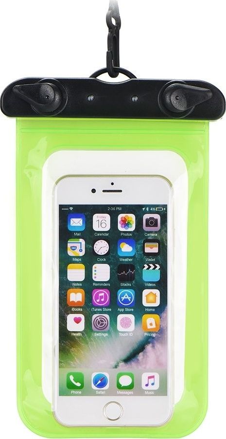 Partner Tele.com Etui Wodoodporne uniwersalne z plastikowym zamknięciem - zielony