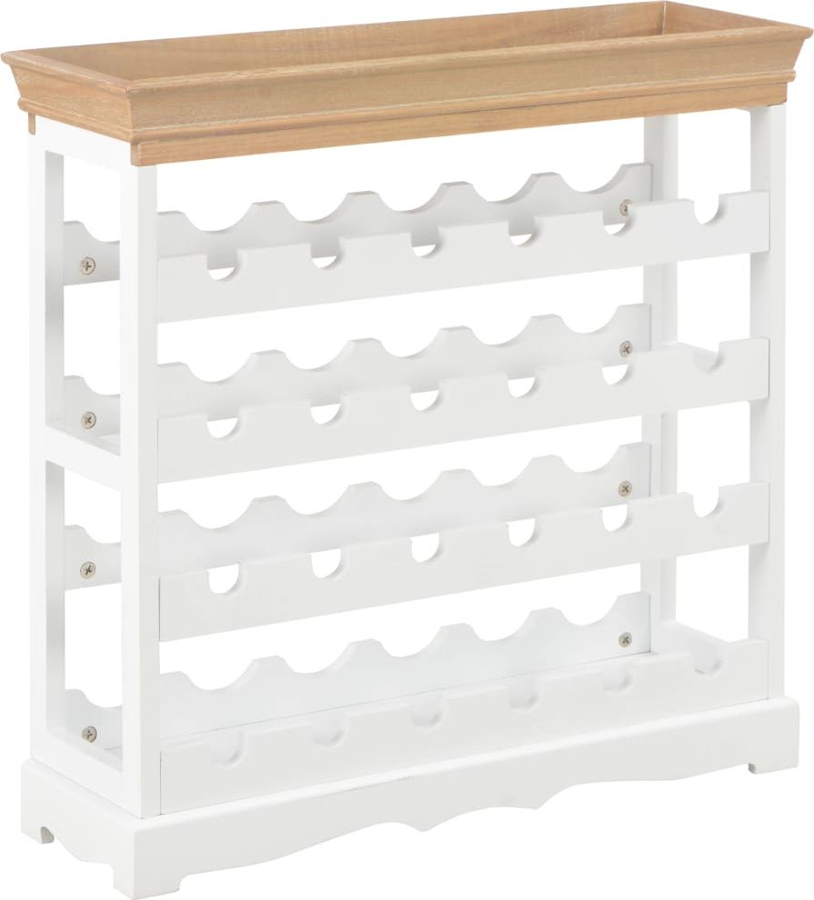 vidaXL Szafka na wino, biała, 70x22,5x70,5 cm, MDF