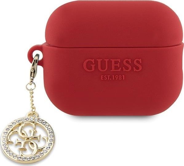 Guess Guess 3D Rubber 4G Diamond Charm - Etui AirPods Pro 2 (Czerwony)