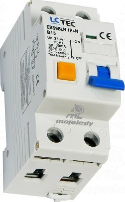 LCTec Wyłącznik różnicowoprądowy B 13A 30mA 1P+N EBS9BLN