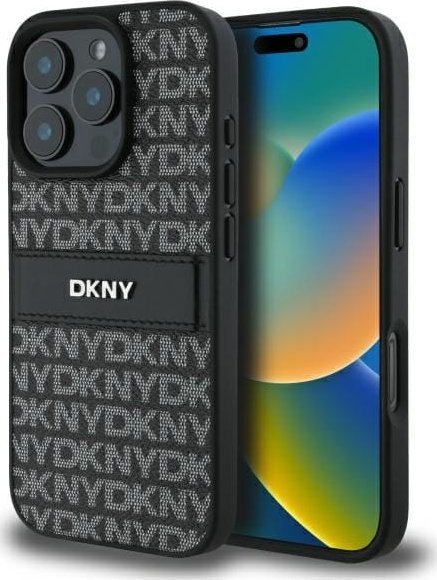 DKNY DKNY DKHCP16LPRTHSLK iPhone 16 Pro 6.3" czarny/black hardcase Texture Pattern Tonal Stripe