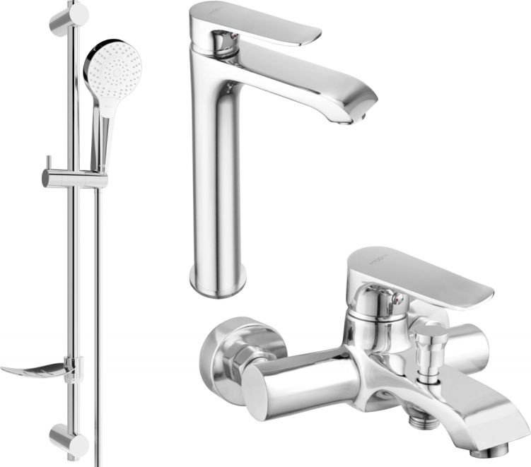 Mexen Mexen Pecos DF05 zestaw wannowy, chrom - 72713DF05-00