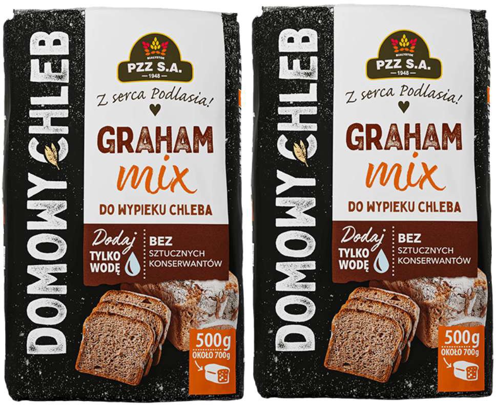 PZZ Mieszanka do wypieku Chleba domowego Graham 500 g x 2 sztuki
