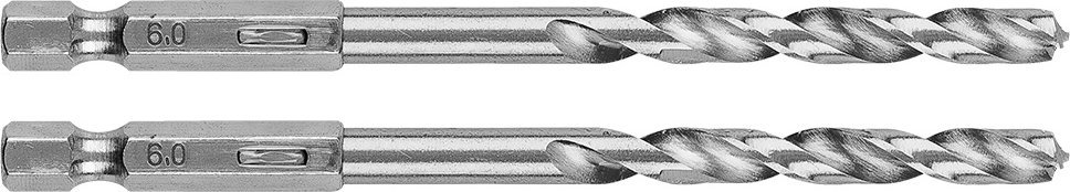 Wiertło Graphite Wiertło do metalu Hex 6,0 mm, 2 szt.