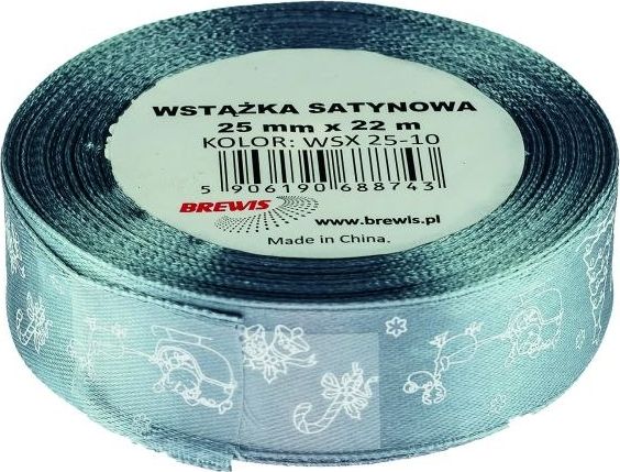 BREWIS Wstążka satynowa BREWIS Boże Narodzenie 25mm x 22m kolor 10 Brewis