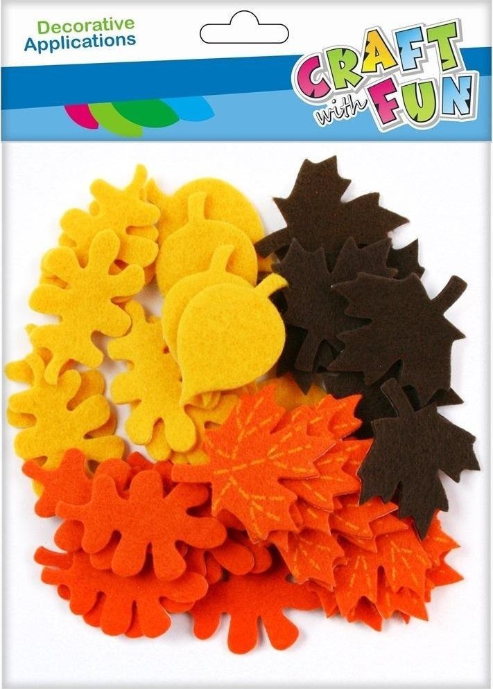 Craft with Fun CF OZDOBA DEK FILC LISC SPRZYL KOL 45SZT 12/288