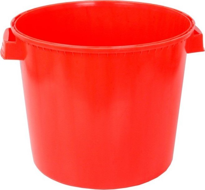 Artech Okrągły pojemnik plastikowy bez pokrywy 30l (Kolor: czerwony)