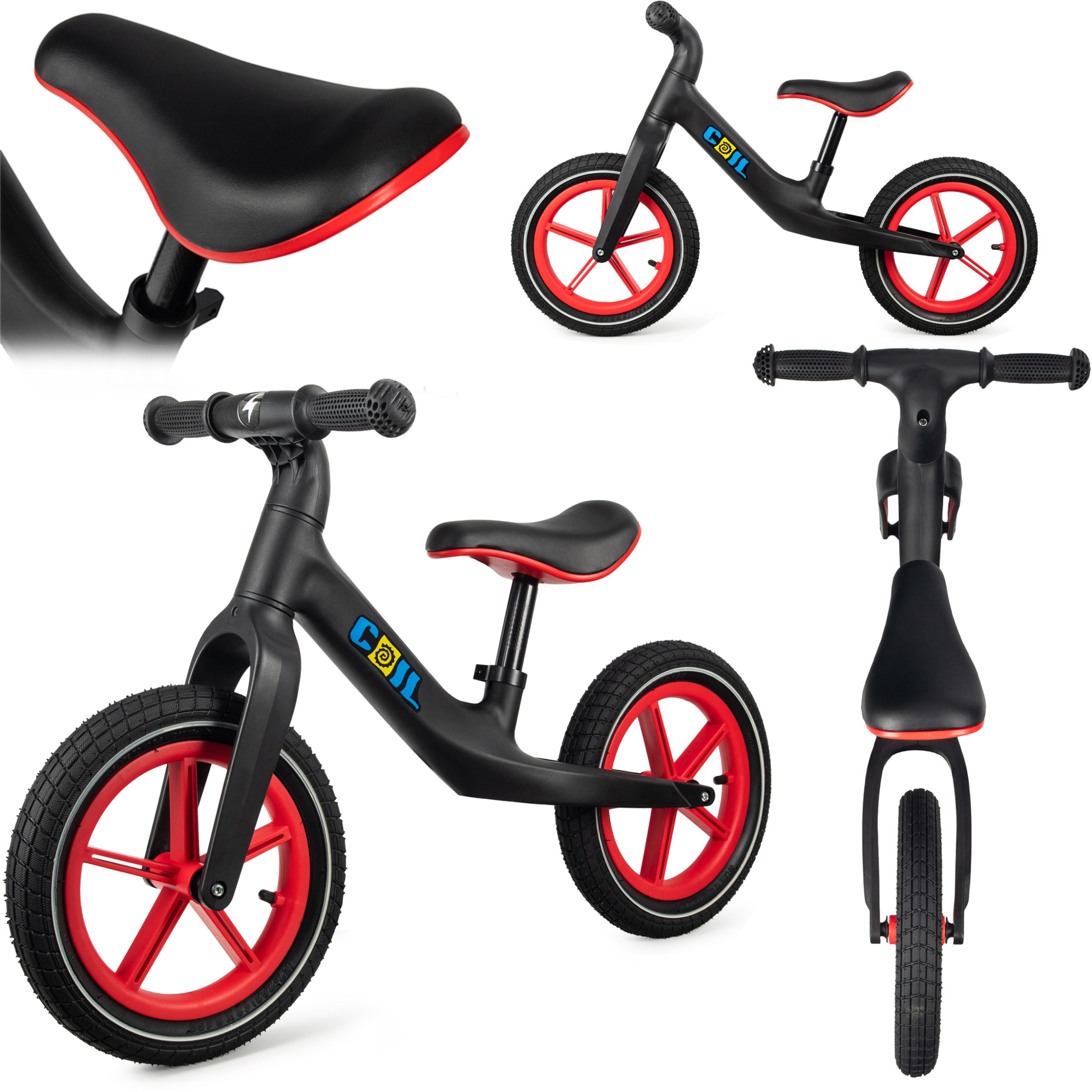 Coil rowerek biegowy dla dzieci pompowane koła 12" lekki dziecięcy czarny