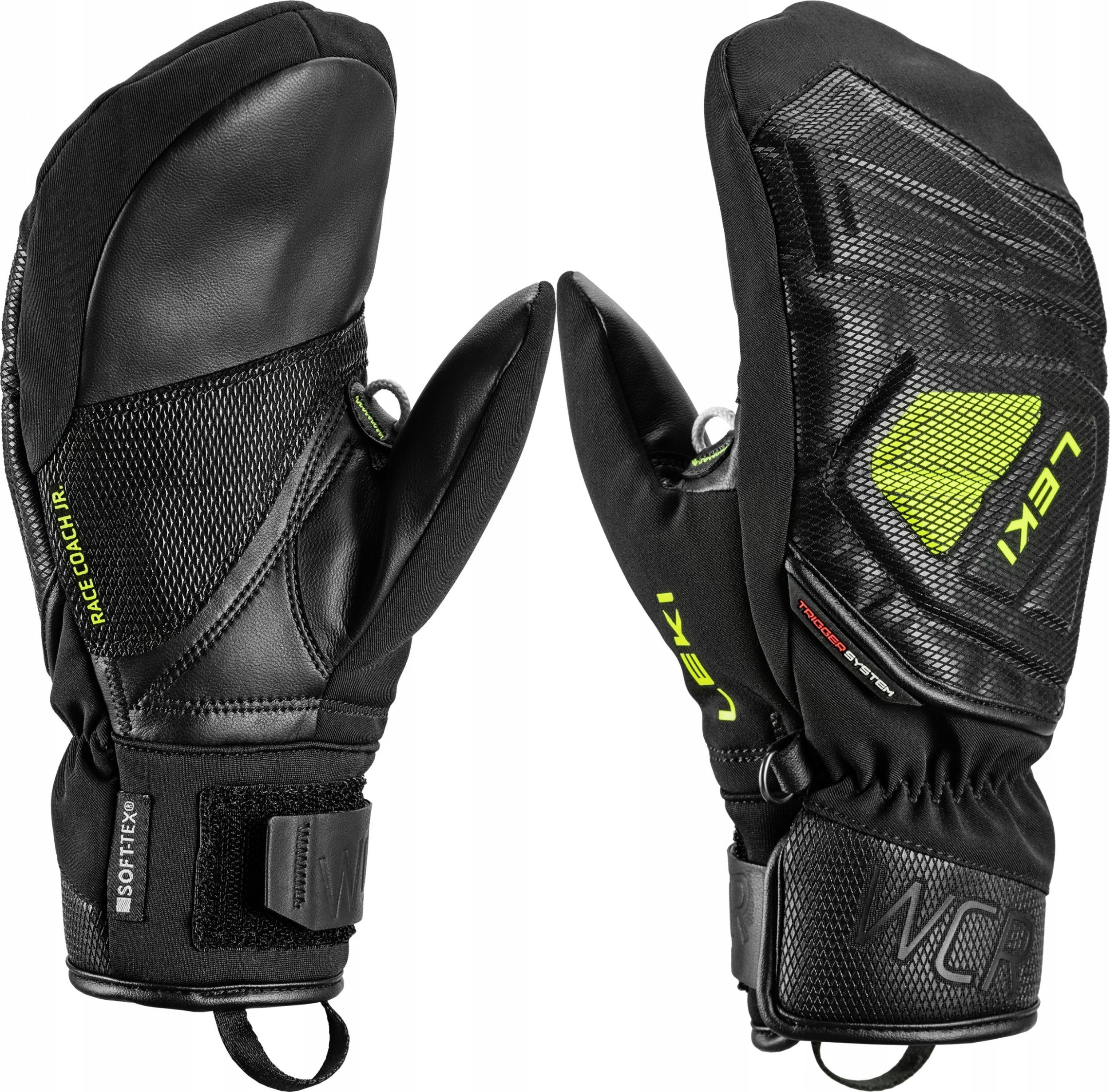 Leki LEKI RĘKAWICE WCR C-Tech 3D Jr. Mitt black-lemon 7.0