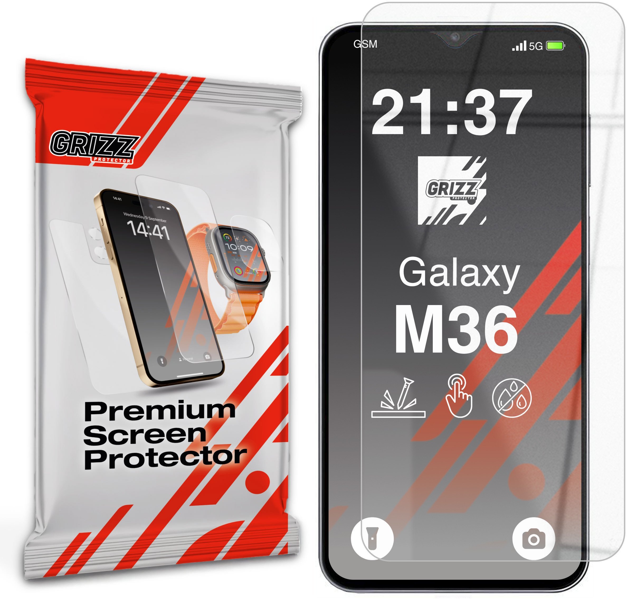 GrizzGlass Szkło hybrydowe HybridGlass do Samsung Galaxy M36