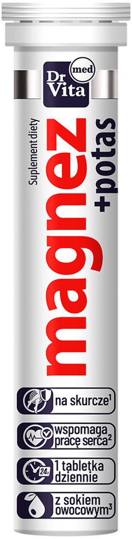 Dr Vita DR VITA_Magnez + Potas suplement diety 20 tabletek musujących
