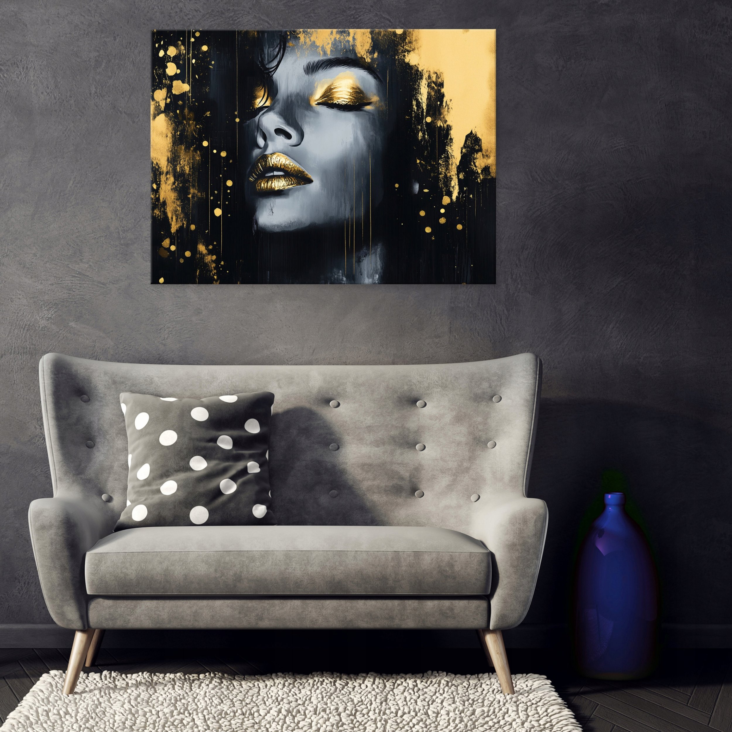 OBRAZ NA PŁÓTNIE ŚCIANĘ KOBIETA CZARNY DO SYPIALNI SALONU KUCHNI 120x80