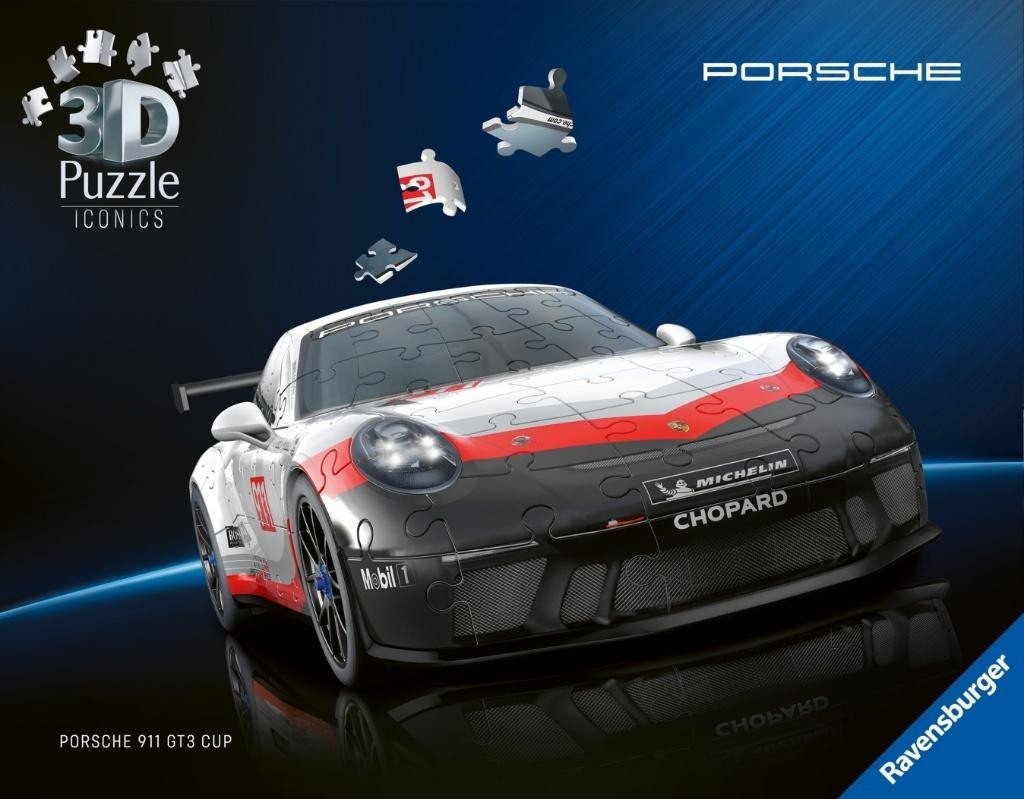 Puzzle 3D Iconics Porsche 911 GT3 Cup 108el EDUKAMP